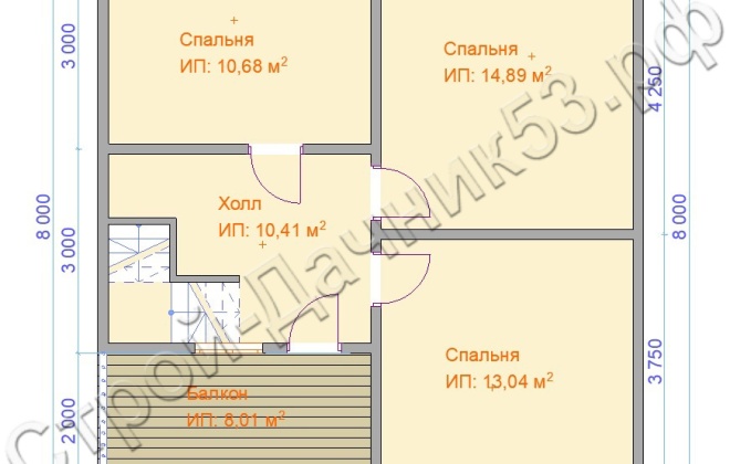 4 Каркасно-щитовой дом 10.5х8, 140.5 М², Ленинградская область, Тосненский район, гп Форносово. (2)